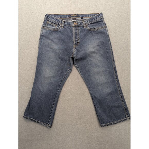Vintage Abercrombie & Fitch Jeans Womens 10 Blue Made in USA Button Fly 90s - Picture 1 of 16